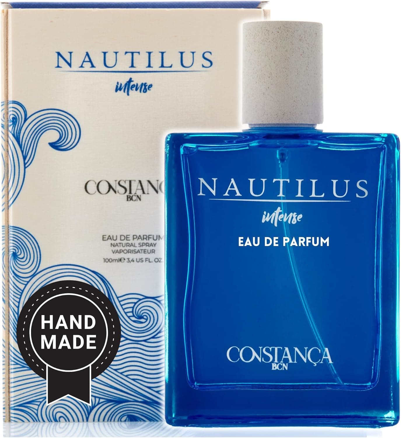 Nautilus Intense | Eau de Parfum Spray Natural com notas marinhas e ozónicas, longa duração, com âmbar e almiscarado para homem, 100 ml 