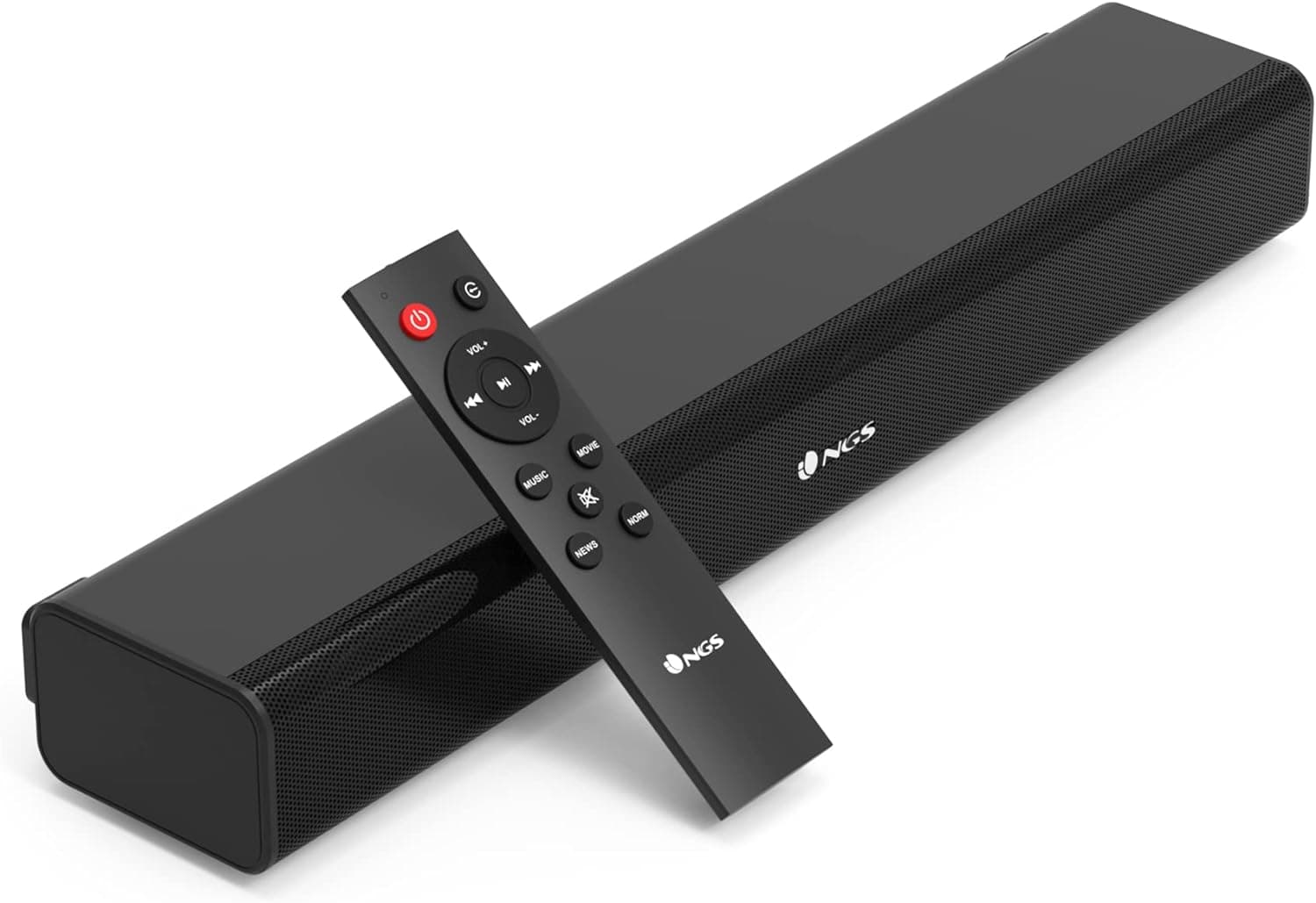 NGS Subway Barra de som para televisão, bar com potência de saída 40 w, compatível com tecnologia Bluetooth 5.0, entradas ópticas-AUX-USB, controlo remoto