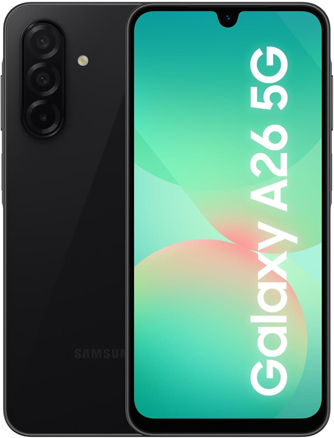 Samsung Galaxy A26 5G 128 GB Telemóvel, Awesome Intelligence, 6 GB RAM, 50 MP câmera, preto, garantia do fabricante 3 anos + 1 ano extra