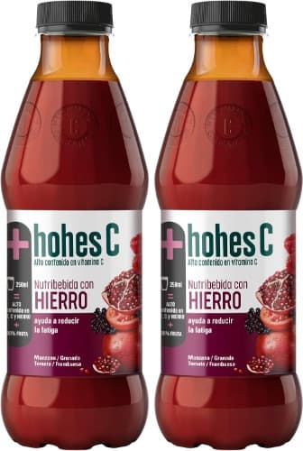 hohes C Plus Hierro | Sumo 100% natural com ferro e vitamina C para reduzir o cansaço, 1 L