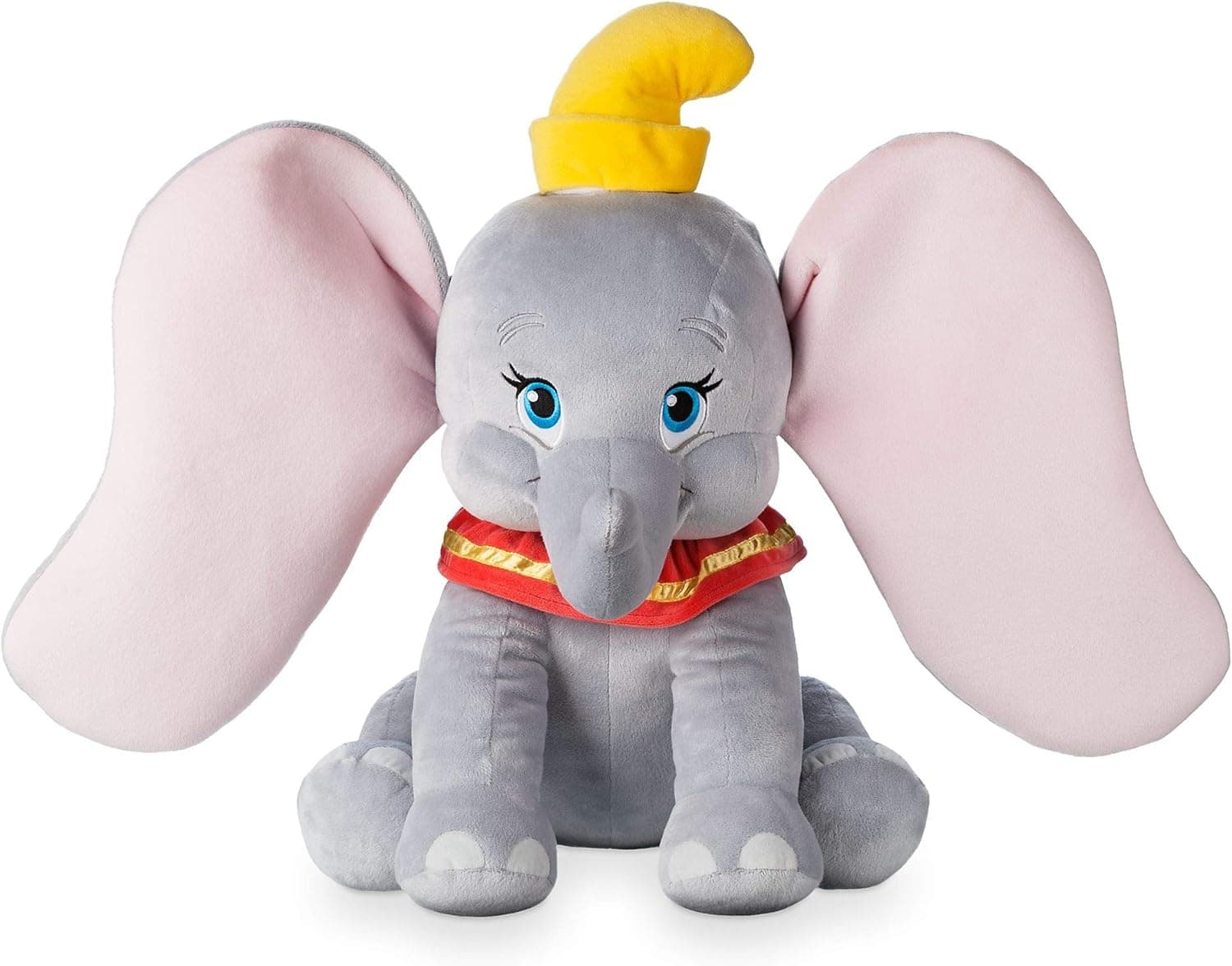 Disney Store Peluche grande de dubo, altura: 45 cm, bumbo de pelúcia, elefante com as suas inconfundíveis orelhas em relevo, detalhes bordados e um acabamento suave de toque