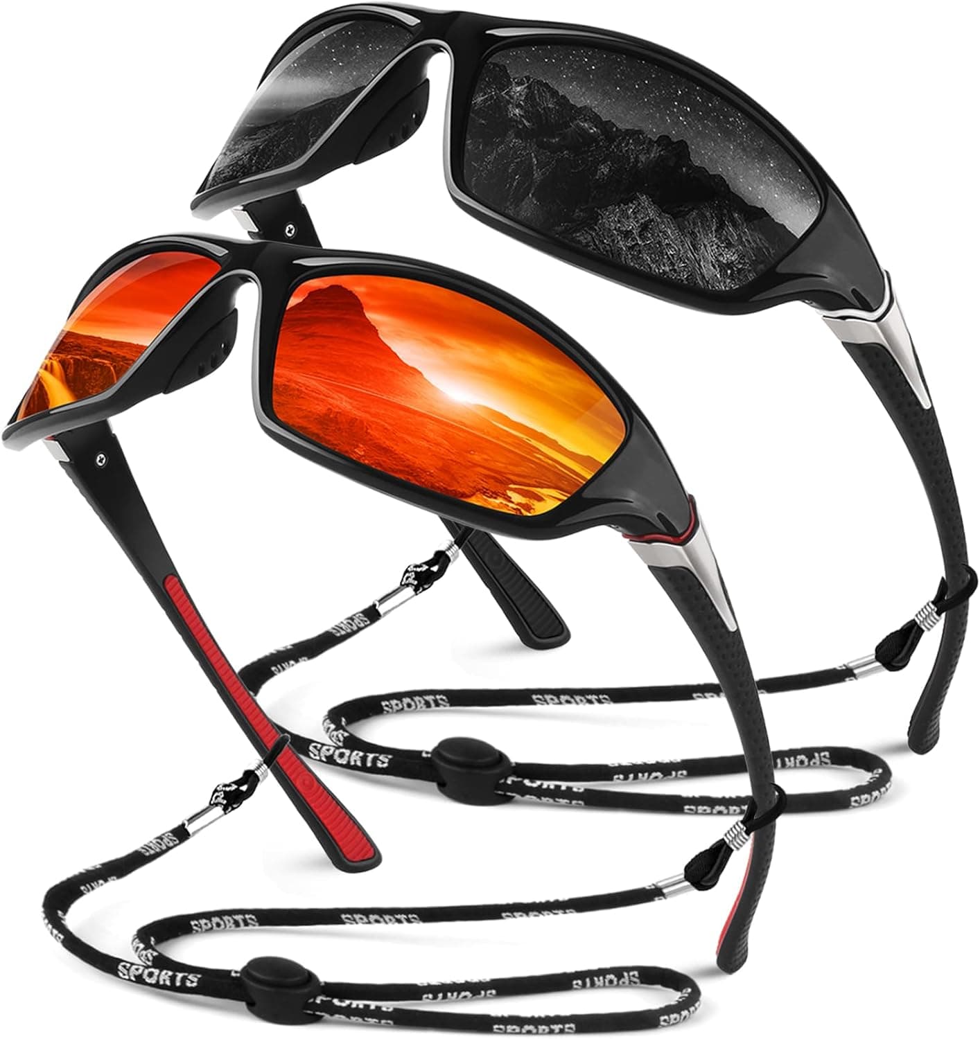 Sunier Óculos de sol homem mulher polarizados desportivos óculos de sol condução pesca ciclismo proteção 100% UV400