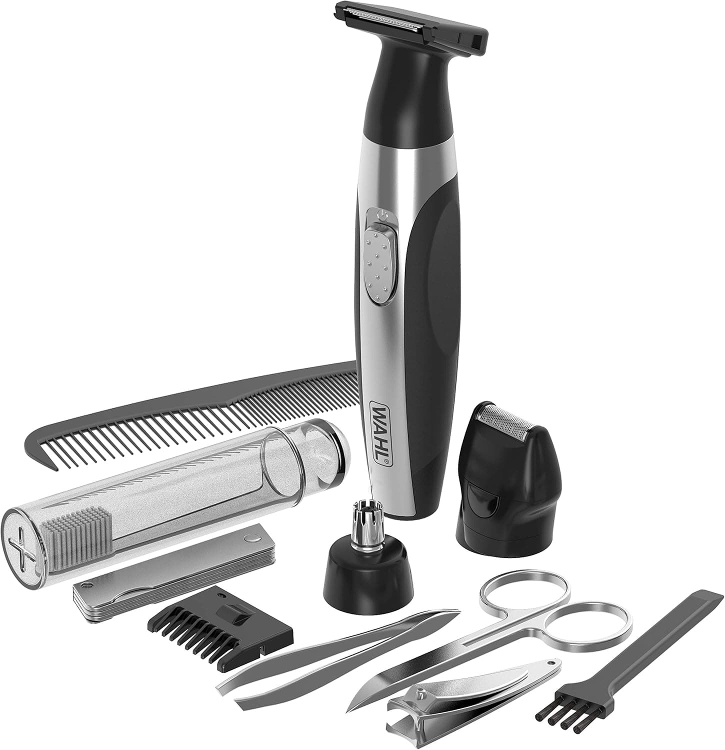 Wahl Kit De Viaje Deluxe | Máquina de cortar cabelo e barba a bateria com acessórios de cuidado pessoal