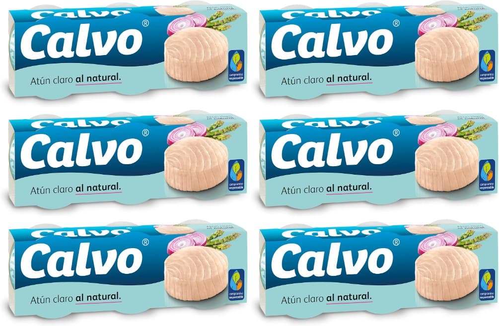 Calvo Atum claro à embalagem natural, 80 g x 18