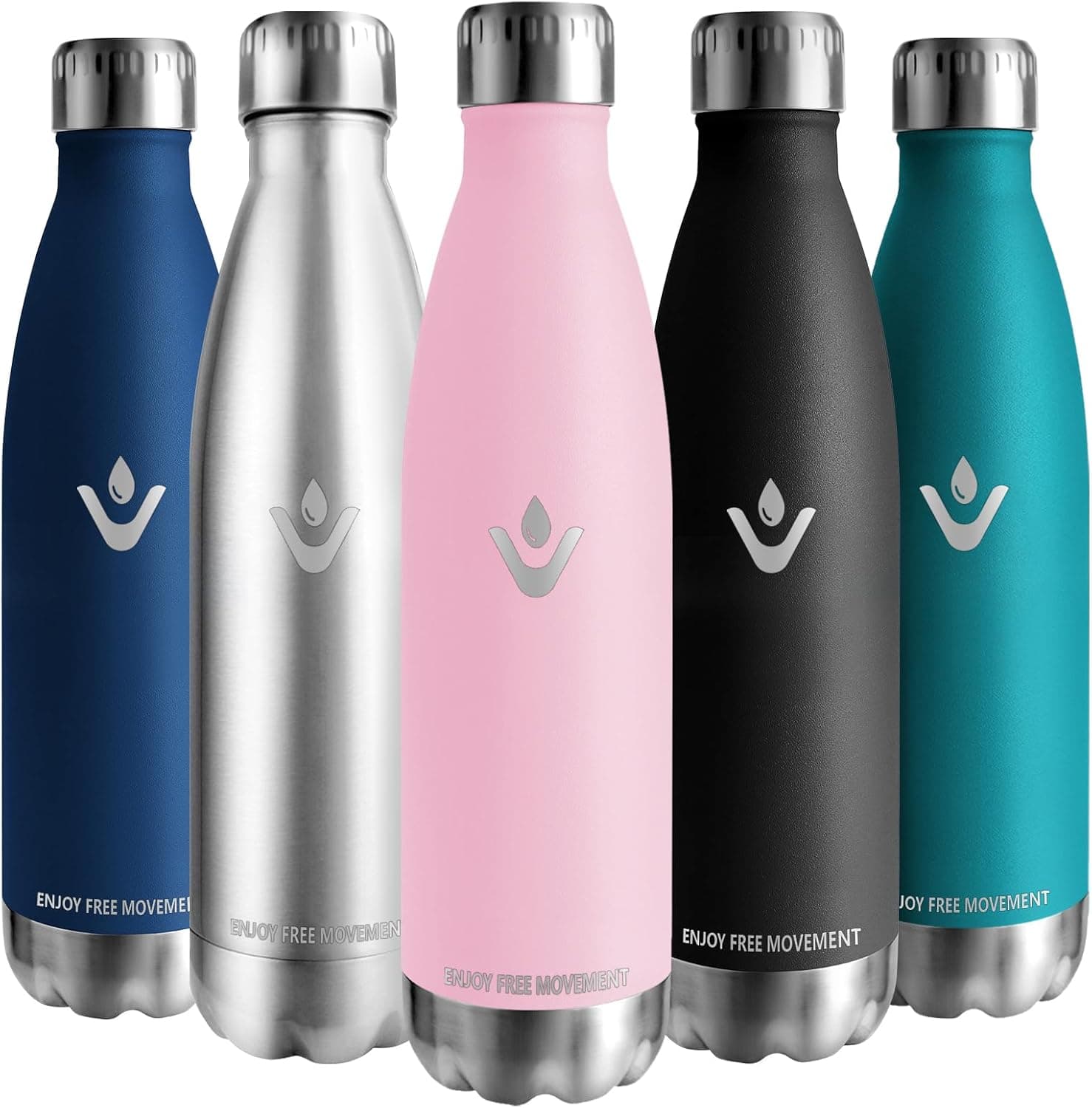 Vikaster Garrafa térmica, 750 ml, garrafa de água de aço inoxidável, manter 12 H quente/24 frio, termos sem BPA, garrafa térmica para crianças, adultos, desporto, escritório, exteriores