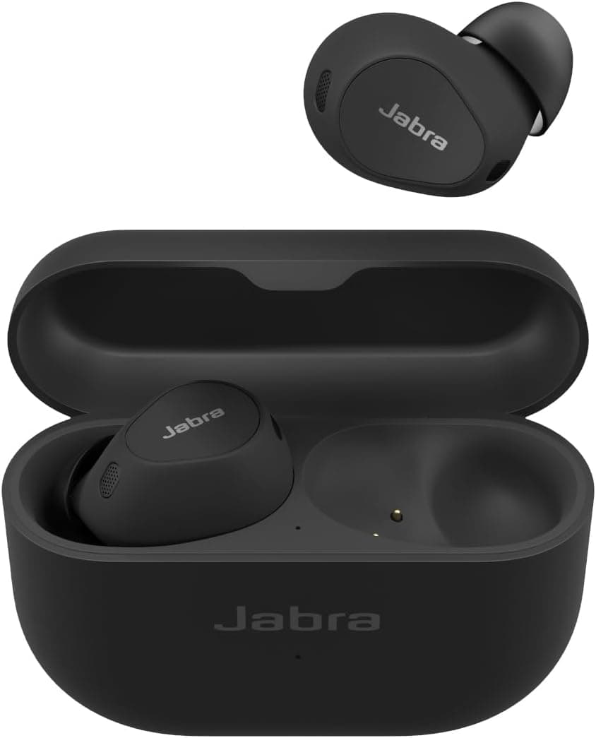 Jabra Elite 10 Auriculares sem fios Bluetooth intra-auditivos com cancelamento ativo de ruído avançado, 6 microfones integrados e som Dolby Atmos, preto mate