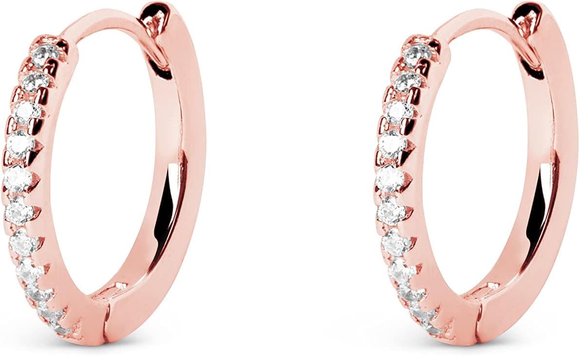 SINGULARU - Brincos Aro Cleo L - Brincos em prata de lei 925 com acabamento casa de banho de ródio, ouro ou ouro rosa de 18 Kt. - Brincos de aro tamanho L com fecho Congo - vários tamanhos - jóias