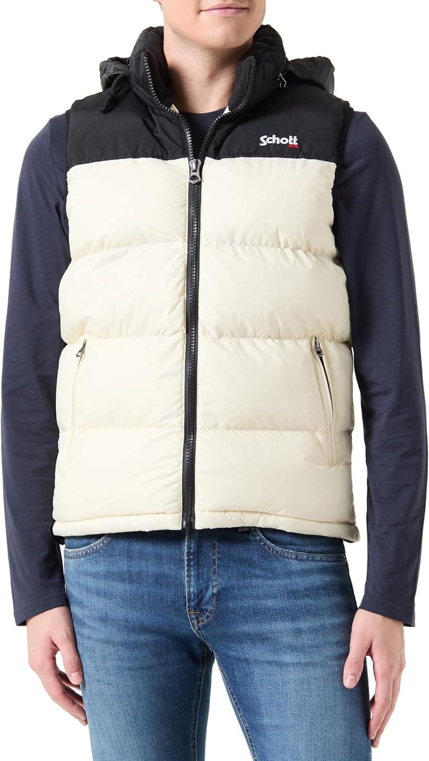 Schott NYC Utahv Colete de penas para homem
