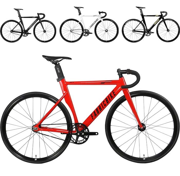 FabricBike Aero Fixed de bicicleta, Fixie, Single Speed, quadro de alumínio e garfo de carbono, rodas de 28", 5 cores, 3 tamanhos, 7,95 kg (tamanho M)