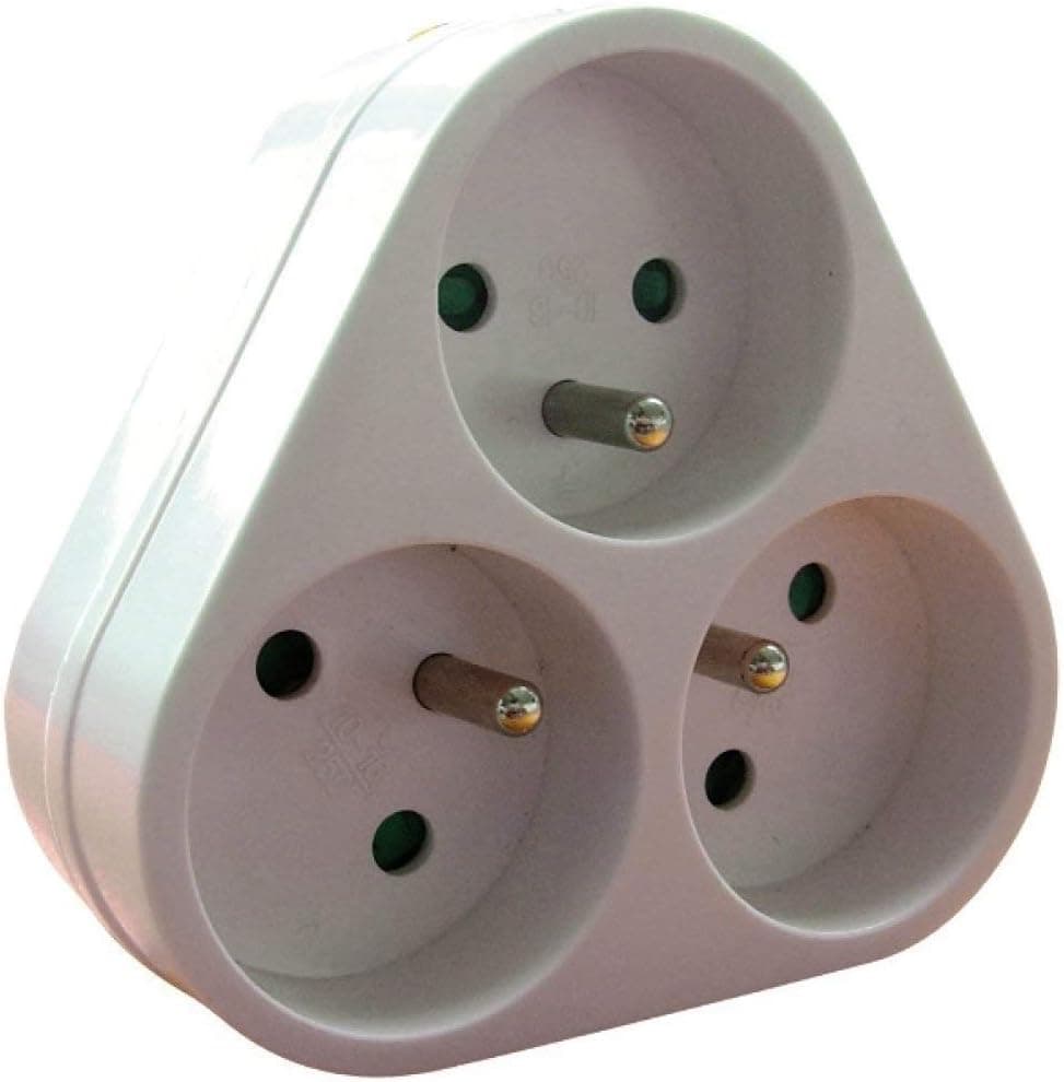 Zenitech - Triplite 3X 16A triangular - branco