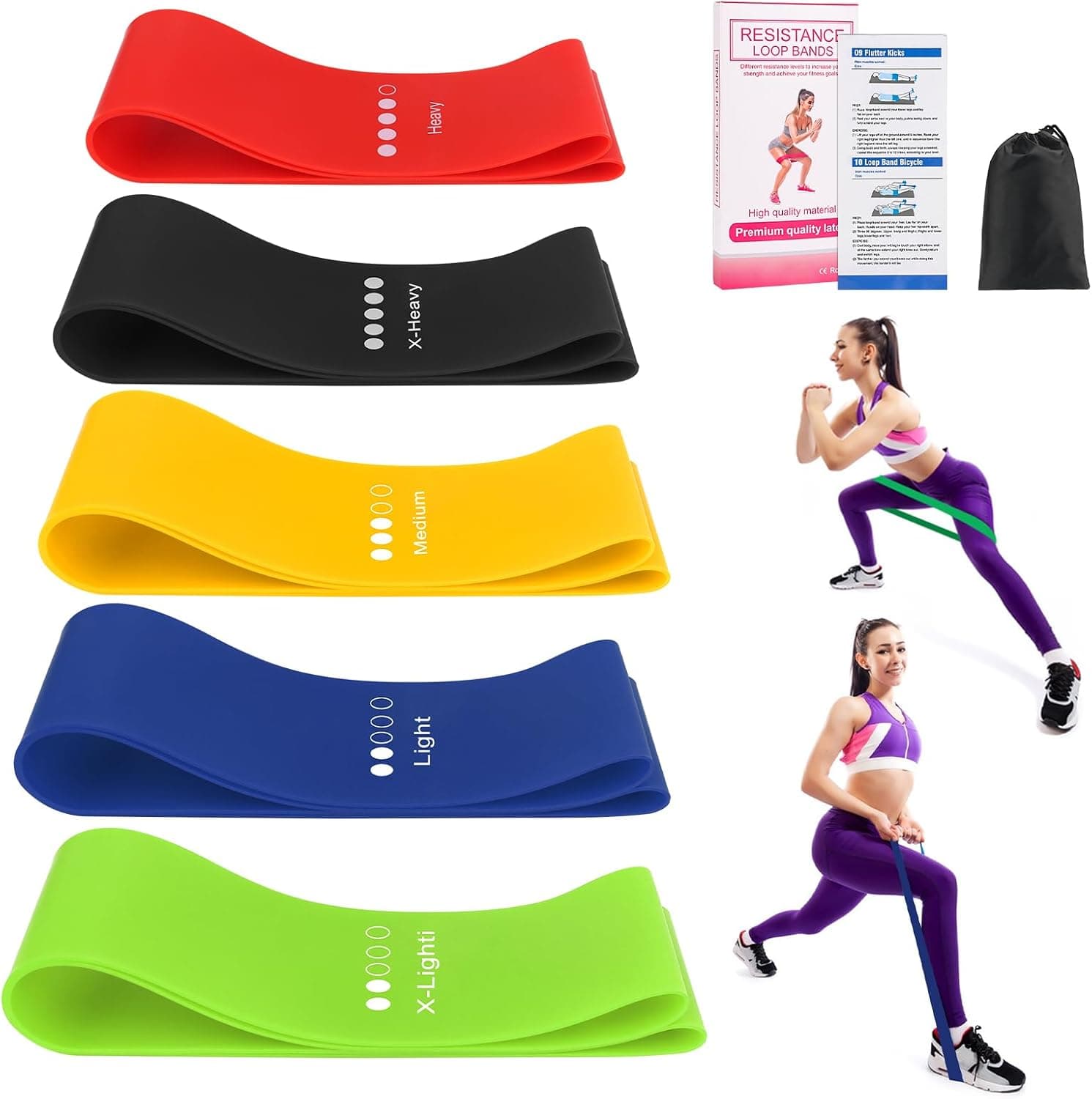 VFANDV Bandas elásticas de fitness, conjunto de 5