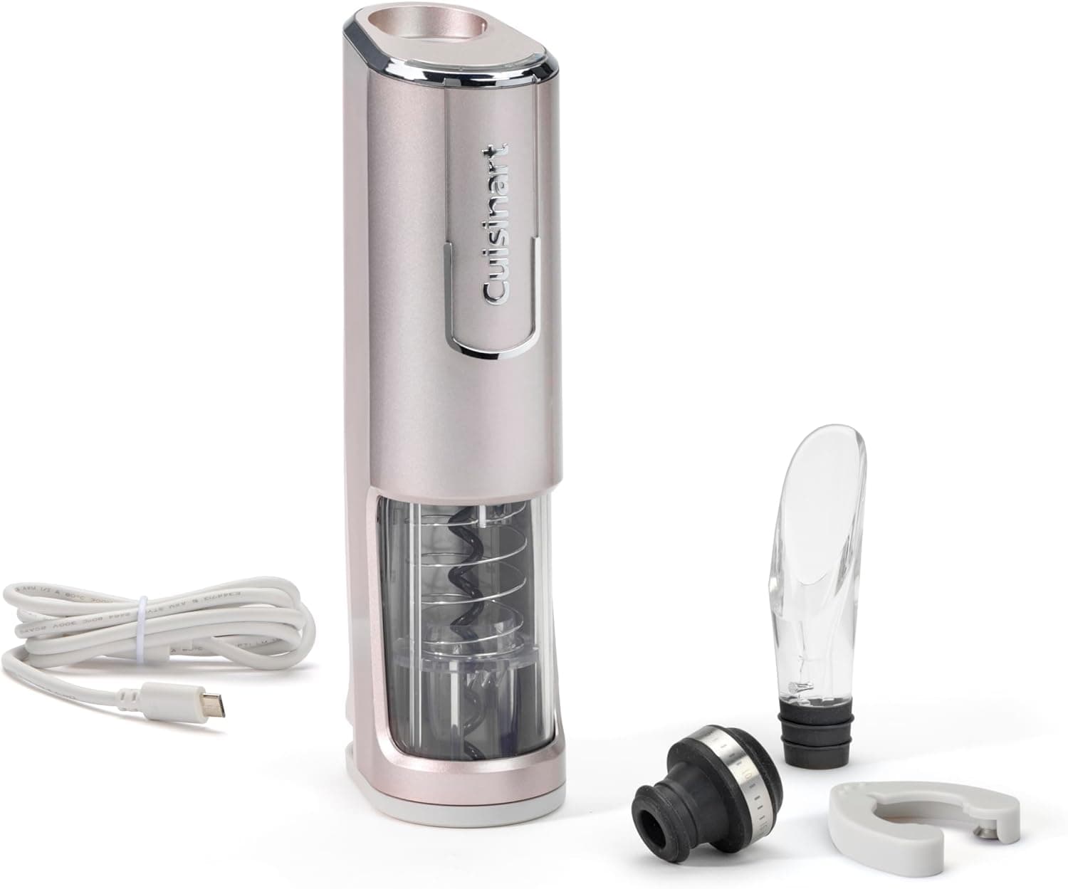 Cuisinart Abridor de vinho sem fios com selador a vácuo | Abridor de garrafas com tampa de cortiça | até 50 garrafas | Cortador de papel de alumínio integrado | Presente para os amantes do vinho