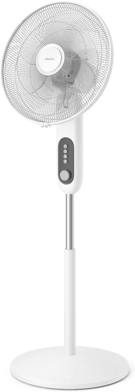 Philips CX1220/00 | Ventilador de pedestal potente e silencioso com altura ajustável e temporizador