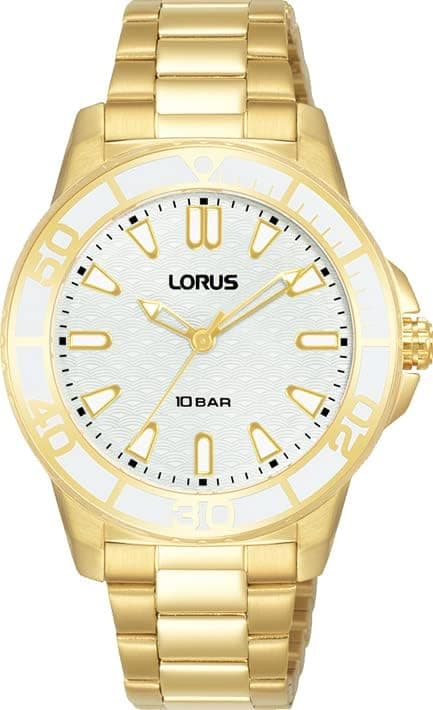 Lorus Relógio analógico de quartzo para mulher com bracelete de metal