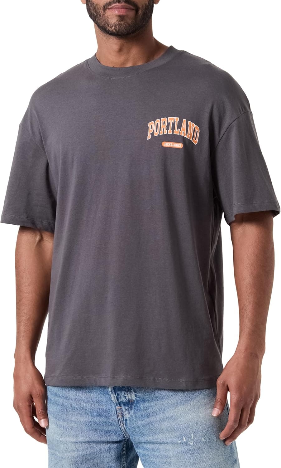 Jack & Jones Jjebradley Varsity Back tee SS On Styd t-shirt para homem