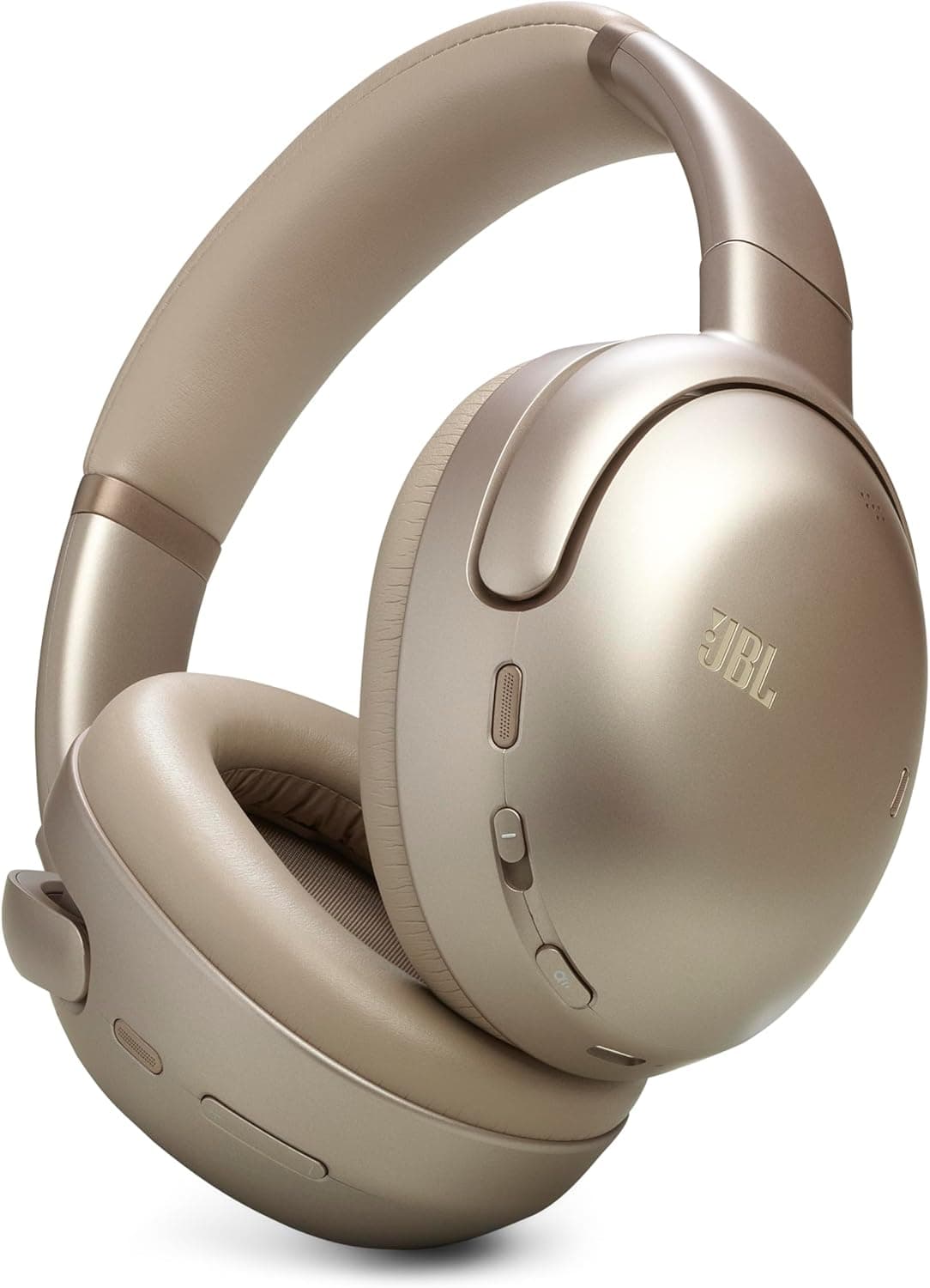JBL Tour One M3 Auriculares sem fios com Bluetooth, cancelamento de ruído True Adaptative, bateria 70 h, ajuste confortável, som espacial 360 com rastreamento de cabeça, Latte