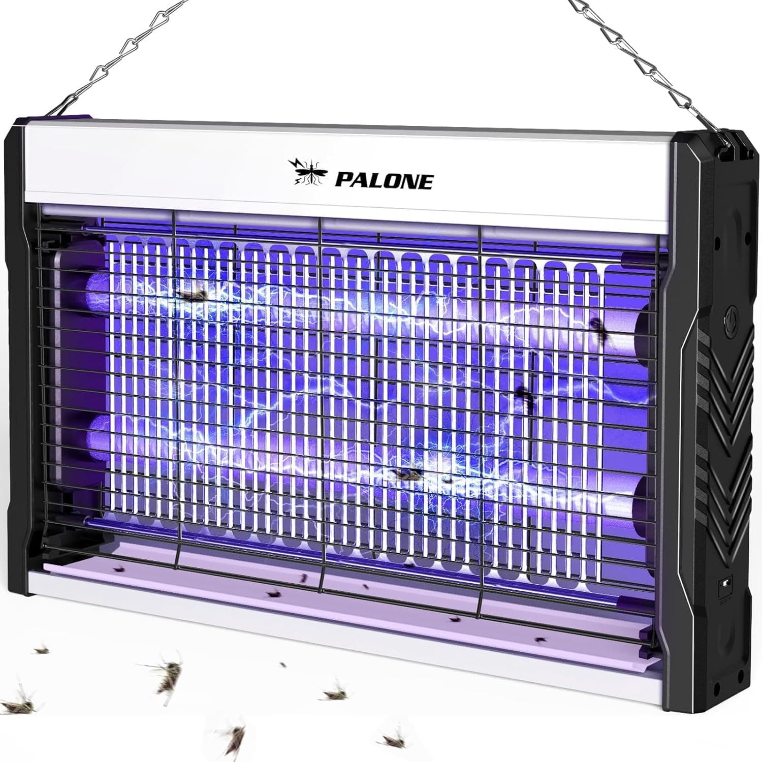 PALONE Candeeiro anti-mosquitos USB 3200 v, anti-mosquitos elétrico captura moscas interior exterior com corrente e bandeja de luz, repelente mosquitos adequado para uso interior e exterior