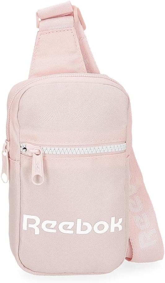 Reebok Sally Crossbody | Mala tiracolo compacta em poliéster 10x18x3 cm rosa