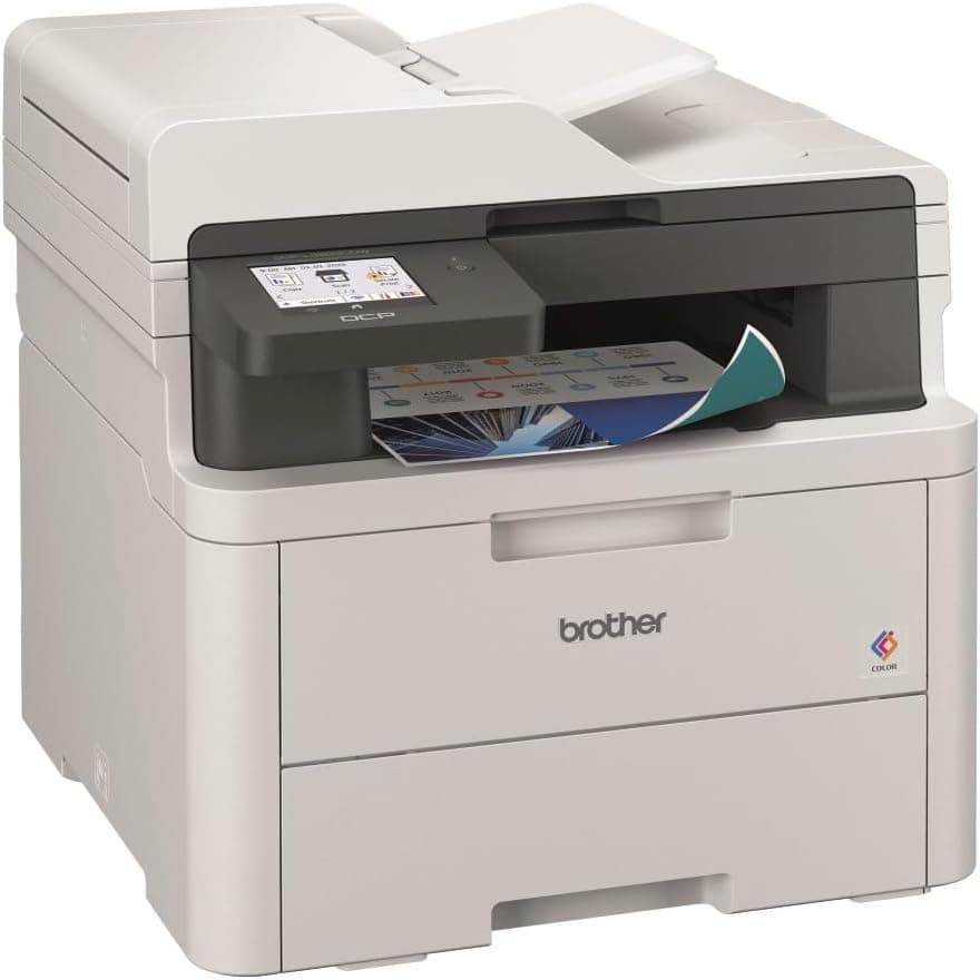Brother DCPL3560CDW, Impressora multifunção laser LED cor WiFi com alimentador de documentos de 50 folhas e impressão automática em frente e verso