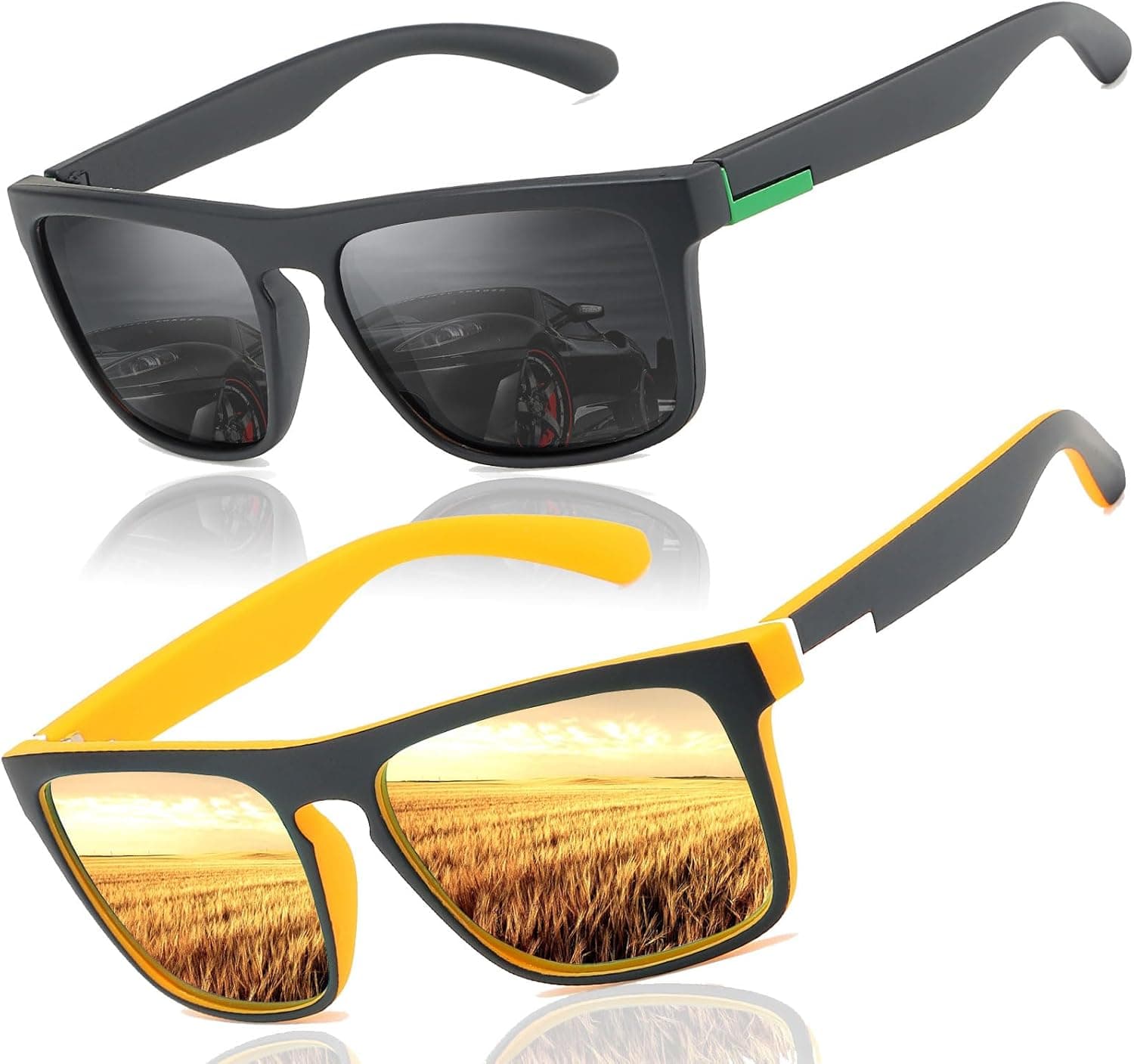 LEDING&BEST Óculos de sol polarizados homem mulher/verão ao ar livre desportos golfe ciclismo pesca caminhadas 100 % proteção UV400 óculos para condução