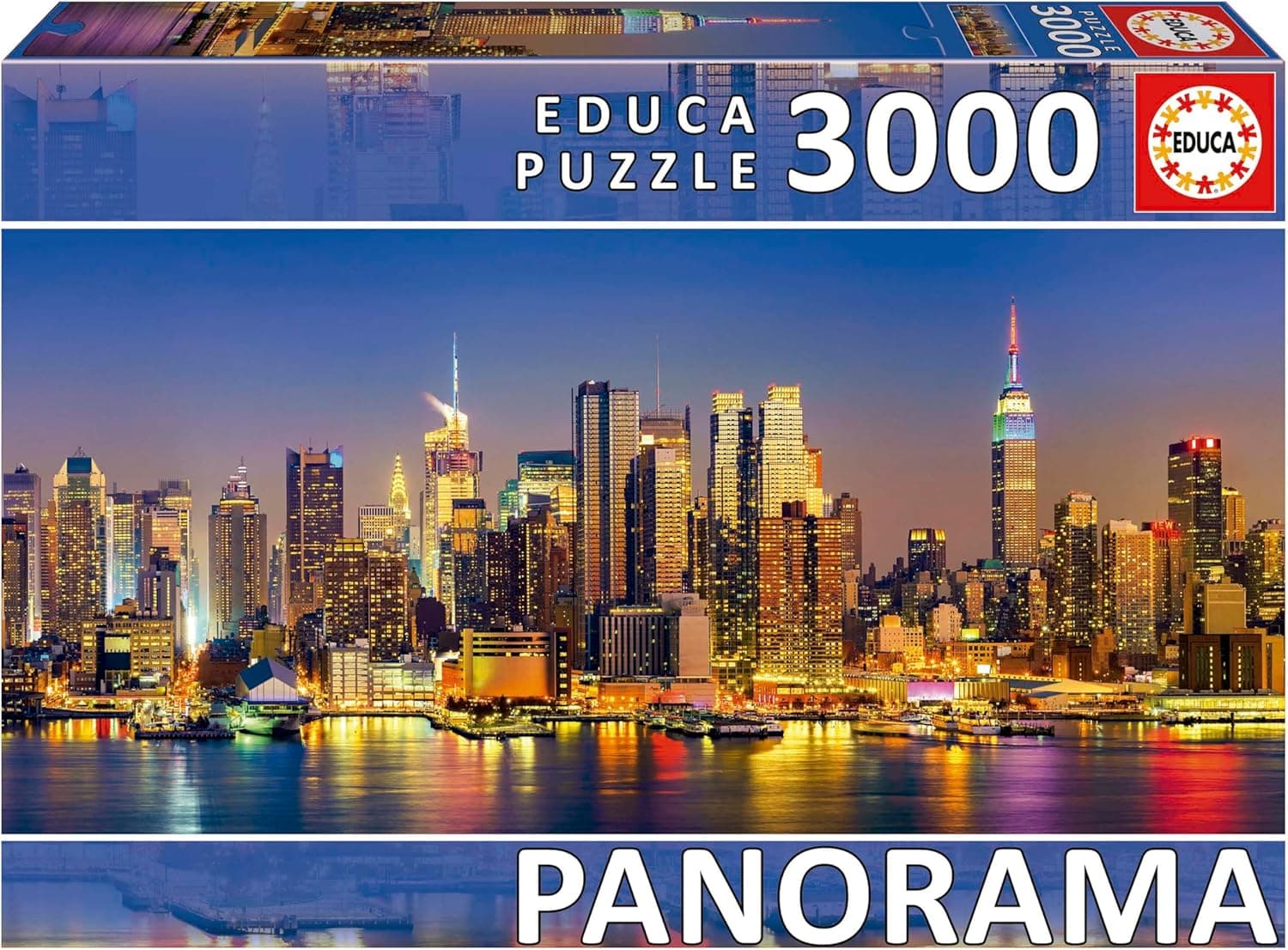 Educa Skyline of New York | Puzzle panorâmico de 3000 peças para adultos 144 x 68 cm