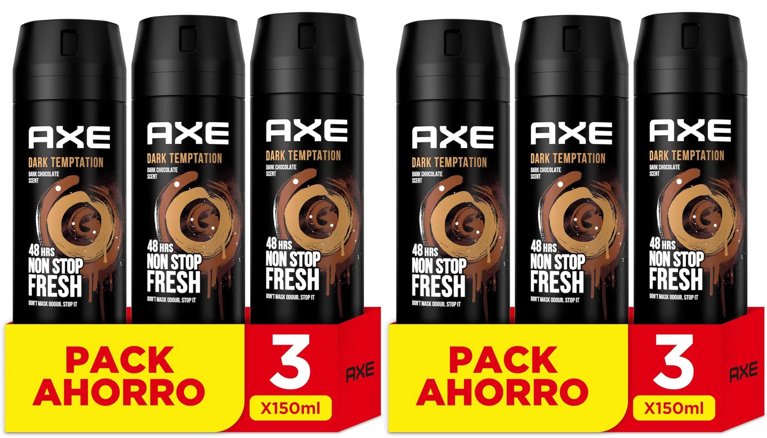 Axe Desodorante Bodyspray Dark Temptation 150 ml, 3 unidades (x2)
