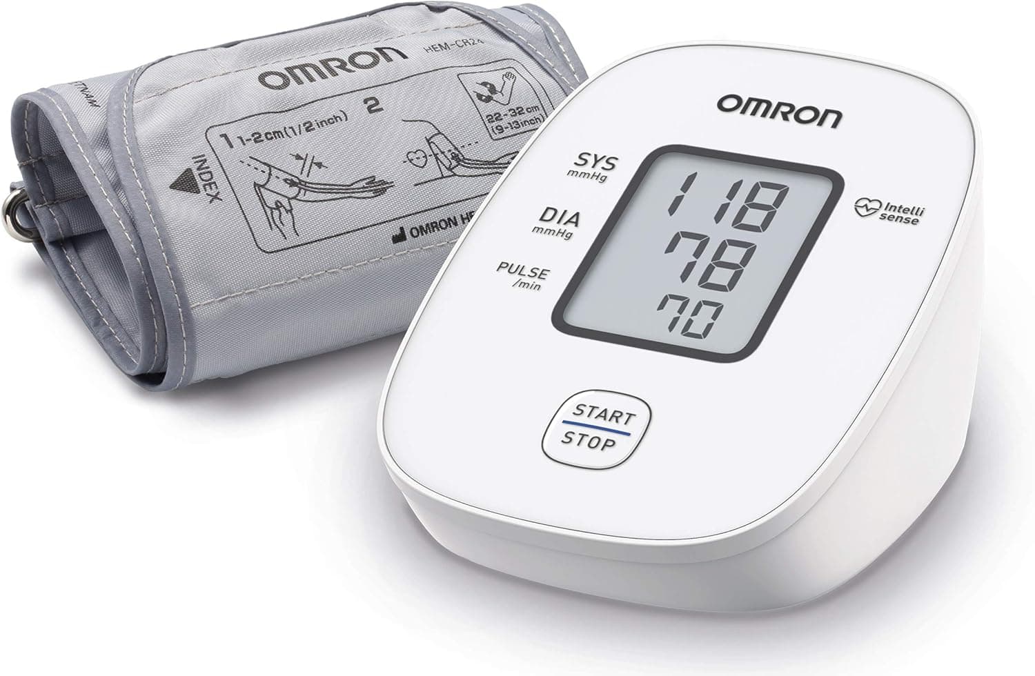 OMRON X2 Basic | Tensiómetro digital de braço com medição precisa da tensão arterial e pulso