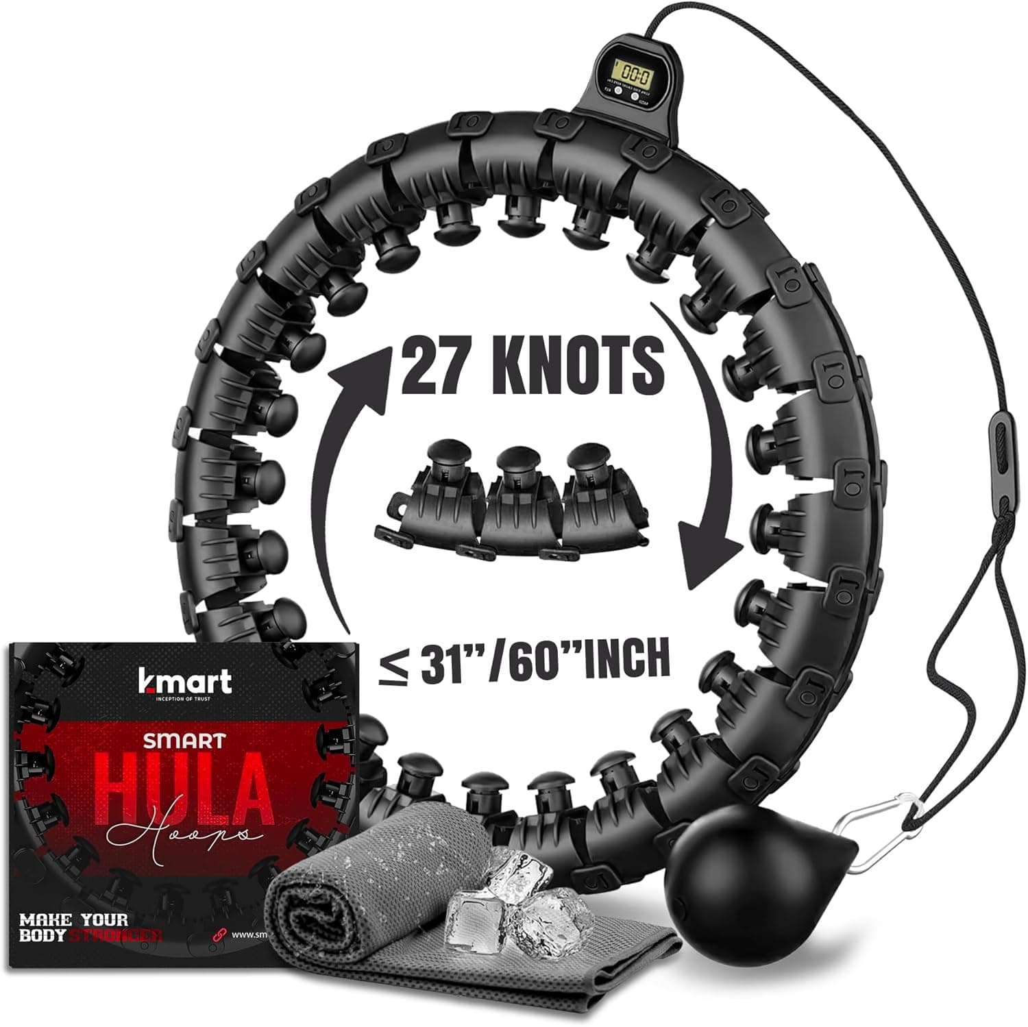 K-MART Hula-27knots Hula Hoop inteligente, unissexo para adulto