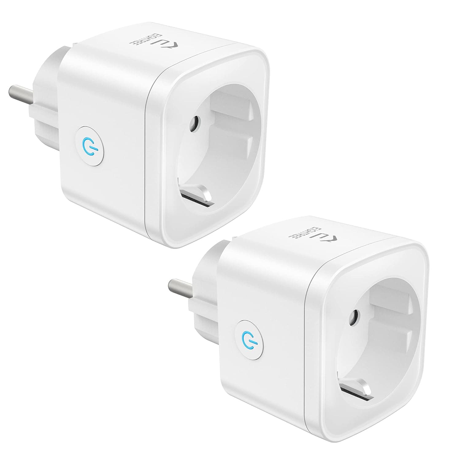 Tomada inteligente de 16A 3680 W, tomada Wi-Fi medidor de consumo, tomada inteligente programável com temporizador, controlo remoto por APP&Voz, compatível com Alexa, Google Home e SmartThings, 2