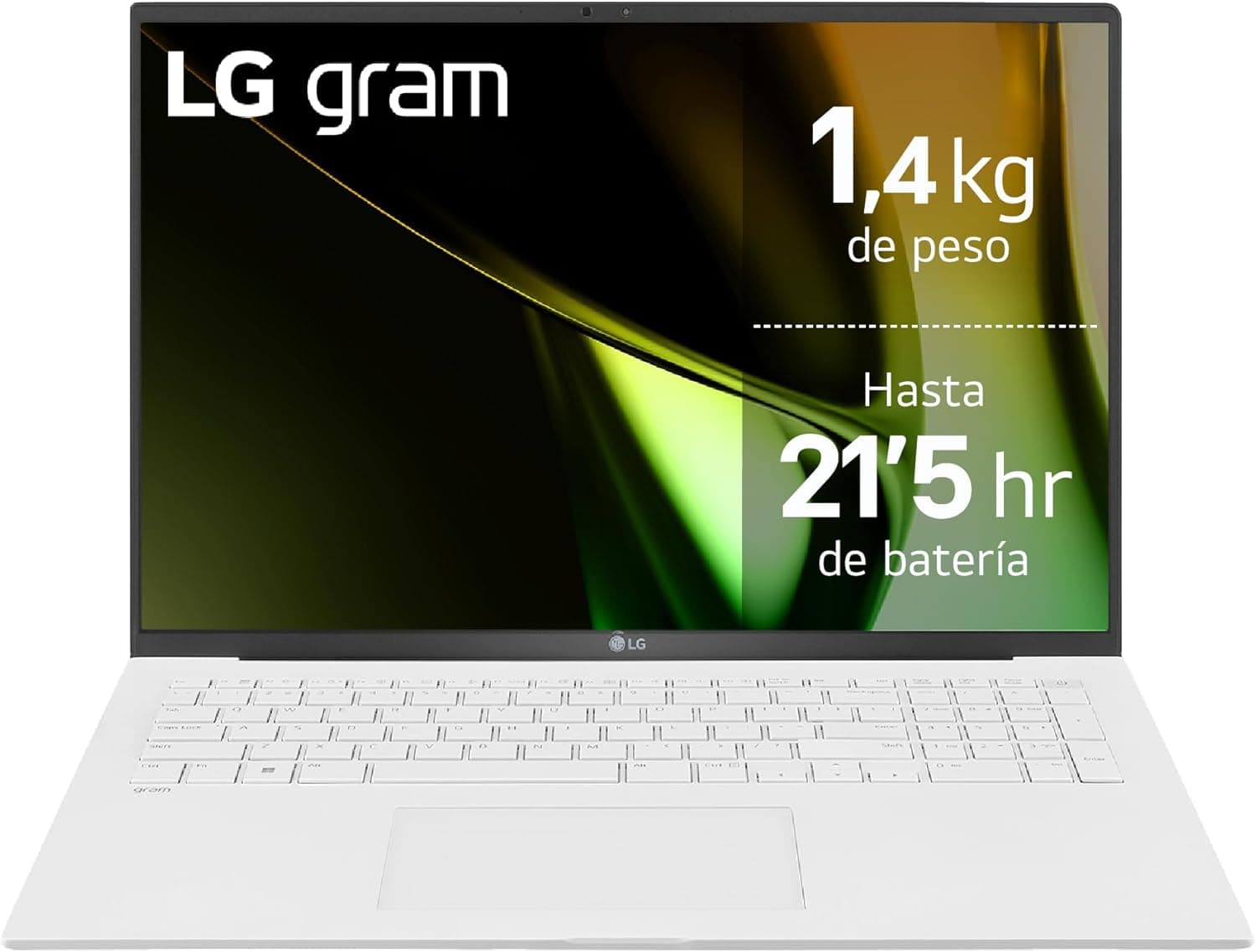 LG gram 17Z90S-G.AA77B Computador portátil ultraleve de 43,1 cm, painel IPS, Intel Core Ultra 7, 16 GB RAM, 1TB SSD, 1,350 g, bateria até 21,5 h, W11 Home, branco, Teclado QWERTY Espanhol