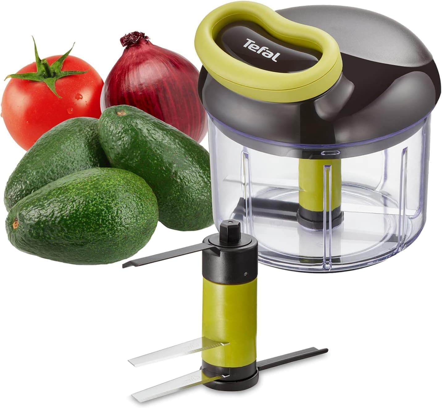 Tefal 5 Seconds | Picadora manual de 900 ml com 2 lâminas em inox e sistema rápido sem eletricidade