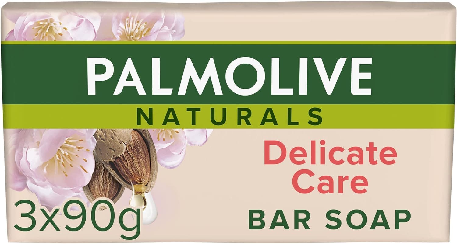 Palmolive Naturals Sabão, leite de amêndoas, 3 unidades