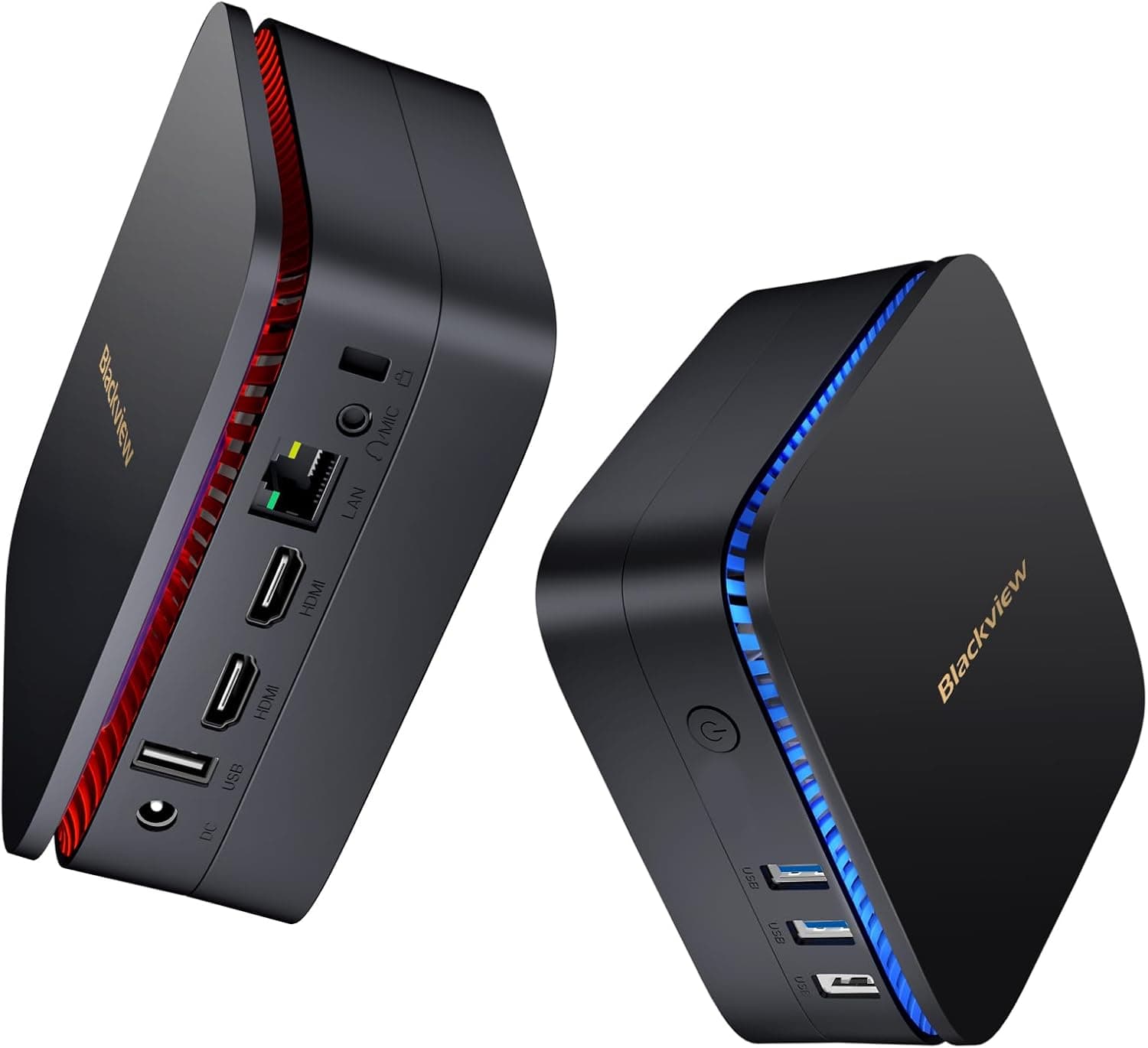 Mini PC Blackview MP60 com Windows 11 Pro, Twin Lake N150 (até 3,6 GHz), 16 GB de RAM/SSD M.2 de 512 GB expansível até 2 TB, ecrã Dual HDMI UHD 4K, minicomputador de secretária para escritório, Wi-Fi 5G/BT/RJ45
