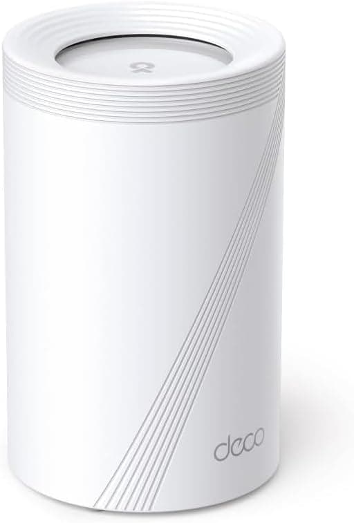 TP-Link Deco BE65 (1 pacote)| Sistema Wi-Fi 7 Mesh BE11000 de banda tripla| 4 portas 2,5 Gbps, Multi-Link Operation MLO, canais de 320 MHz, banda 6 GHz, proteção HomeSShield