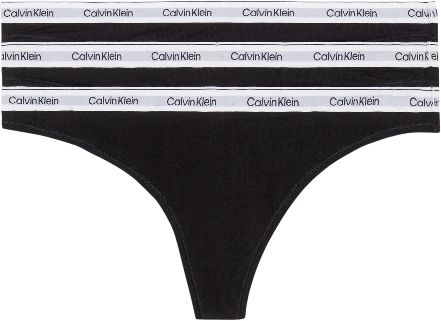 Calvin Klein Pacote de 3 cuecas tipo tanga para mulher logótipo moderno