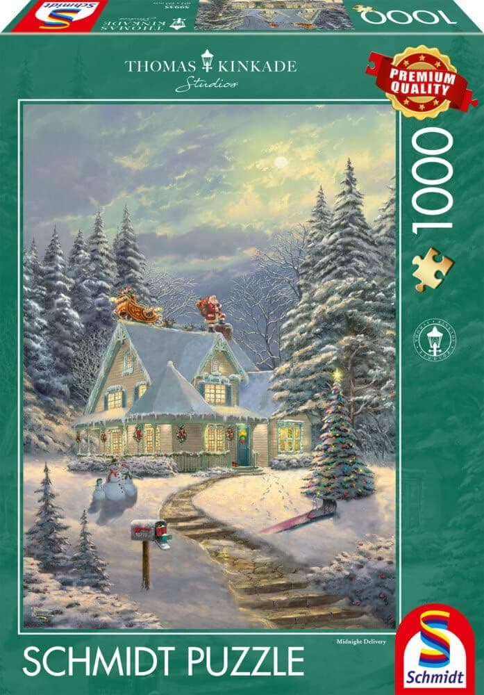 Schmidt - Thomas Kinkade - Puzzle (1000 peças), design da véspera de Natal, cor carvão (59935)
