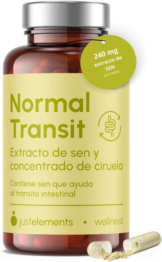 Just Elements AndGo Normal Transit | Laxante natural para a obstipação, Amaciamento de fezes, ingredientes 100% naturais, 30 cápsulas