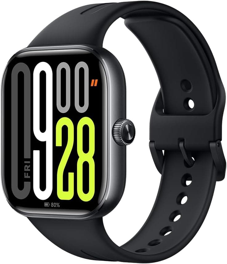 Xiaomi Redmi Watch 5 Silver Gray, chamadas Bluetooth, ecrã AMOLED 2.07", monitor de frequência cardíaca, monitorização do sono, cancelamento de ruído, controlo da câmara, preto