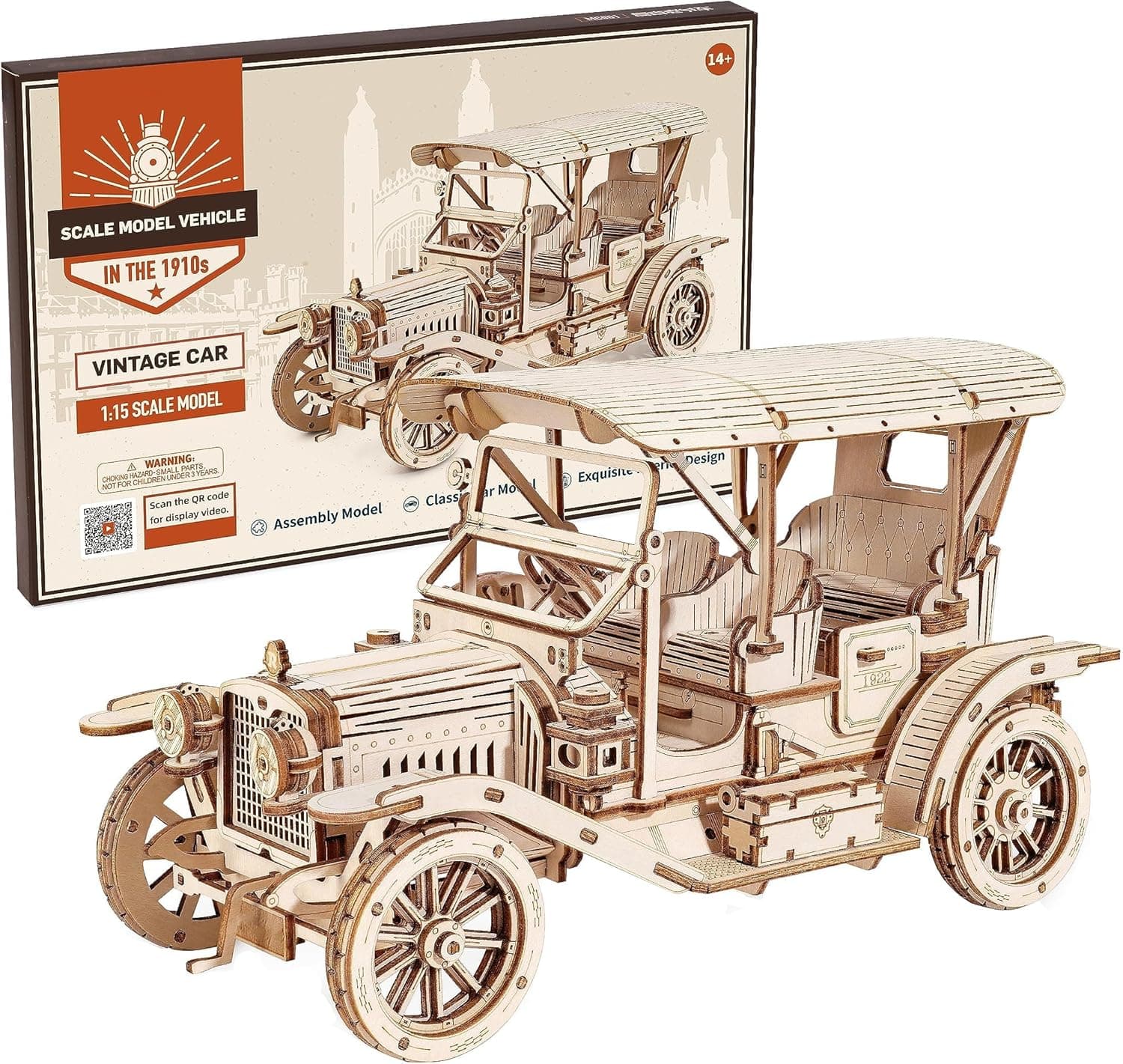 ROWOOD Puzzle de madeira 3D, casacos de carros de época para adultos, presente criativo para adolescentes