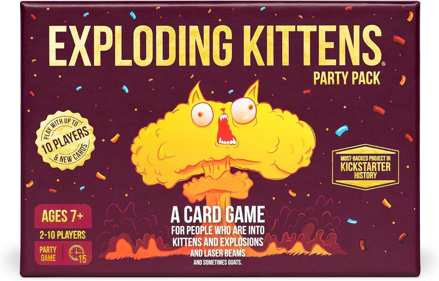 Exploding Kittens Party Pack by Exploding Kittens - Card Games for Adults Teens & Kids - Fun Family Games - A Russian Roulette Card Game