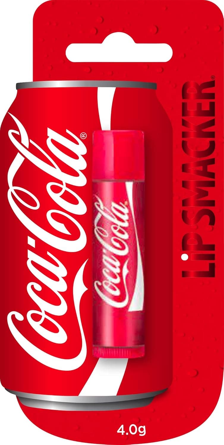 Lip Smacker - Coleção Coca-Cola - Bsparadisy Labial clássico de coca-cola para crianças, sabor clássico de coca-cola, um presente doce para os seus amigos, pack individual
