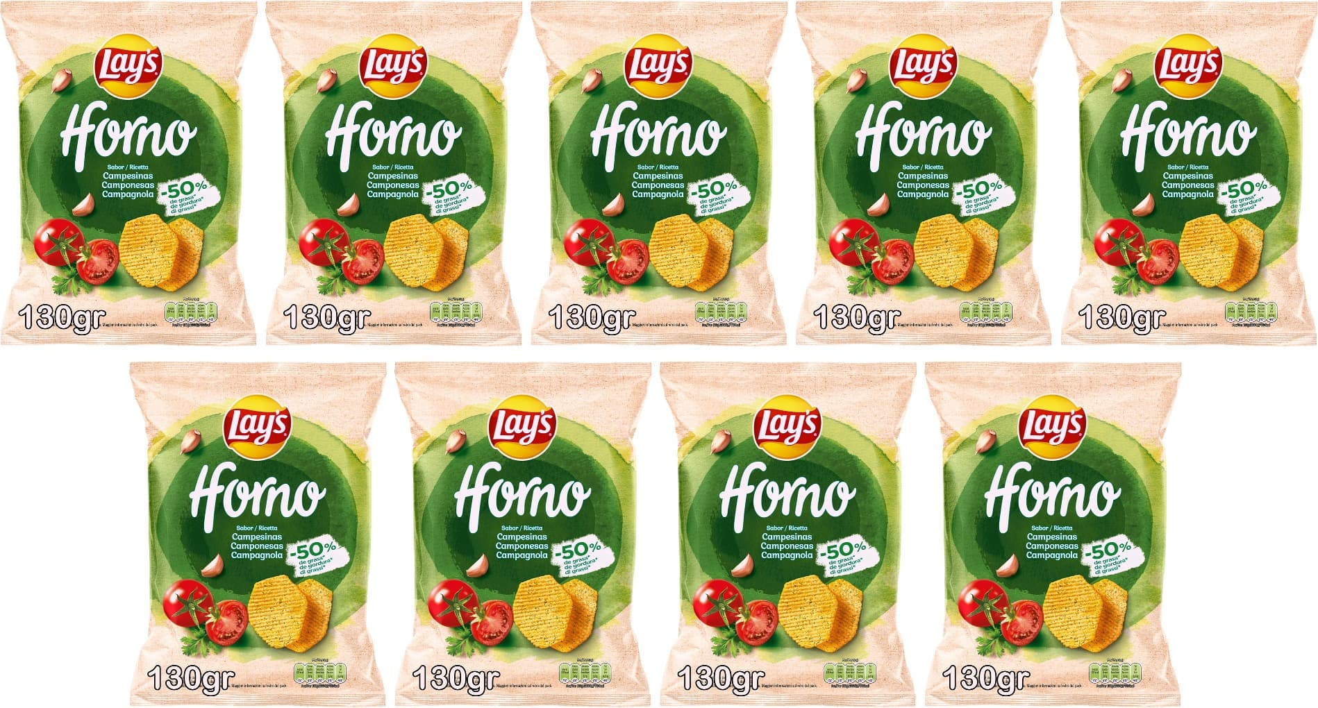 Lay's Horno Campesinas | Batatas de forno sabor campesinas, 130 g