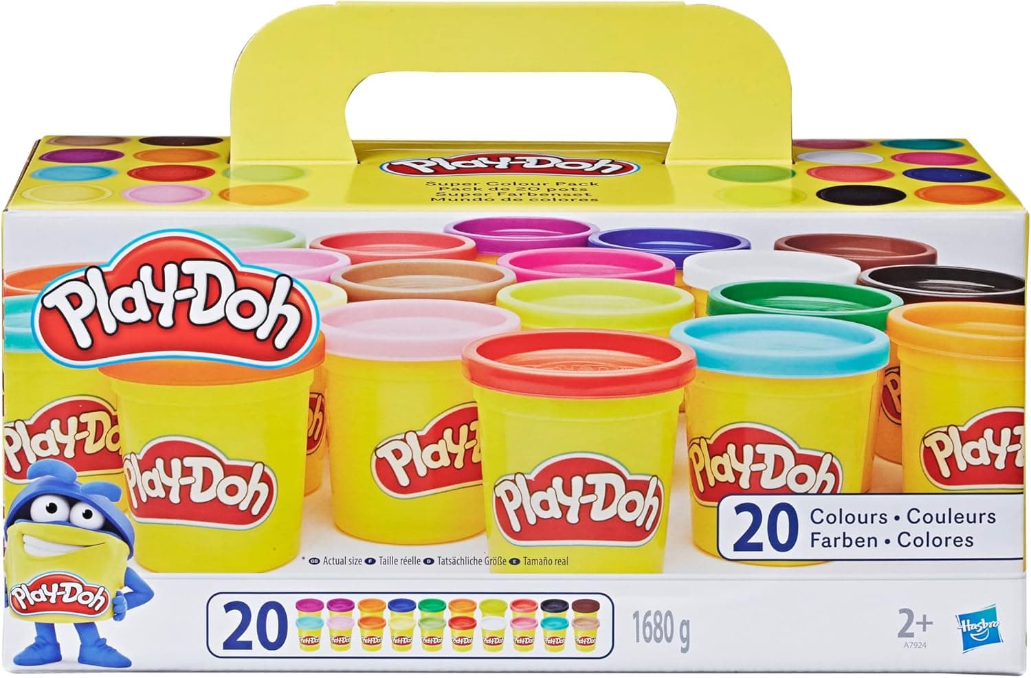 Play-Doh Pack de 20 frascos de plasticina não tóxica, sortido de núcleos, artesanato e atividades criativas, crianças e jovens a partir dos 2 anos