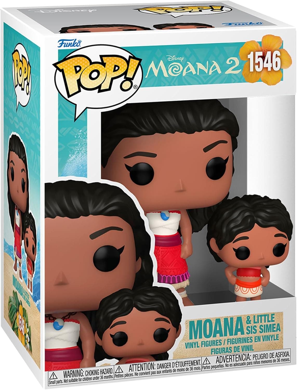 Funko Pop! & Buddy: Moana 2 - Moana & Simea - Vaiana - Figura de vinil colecionável