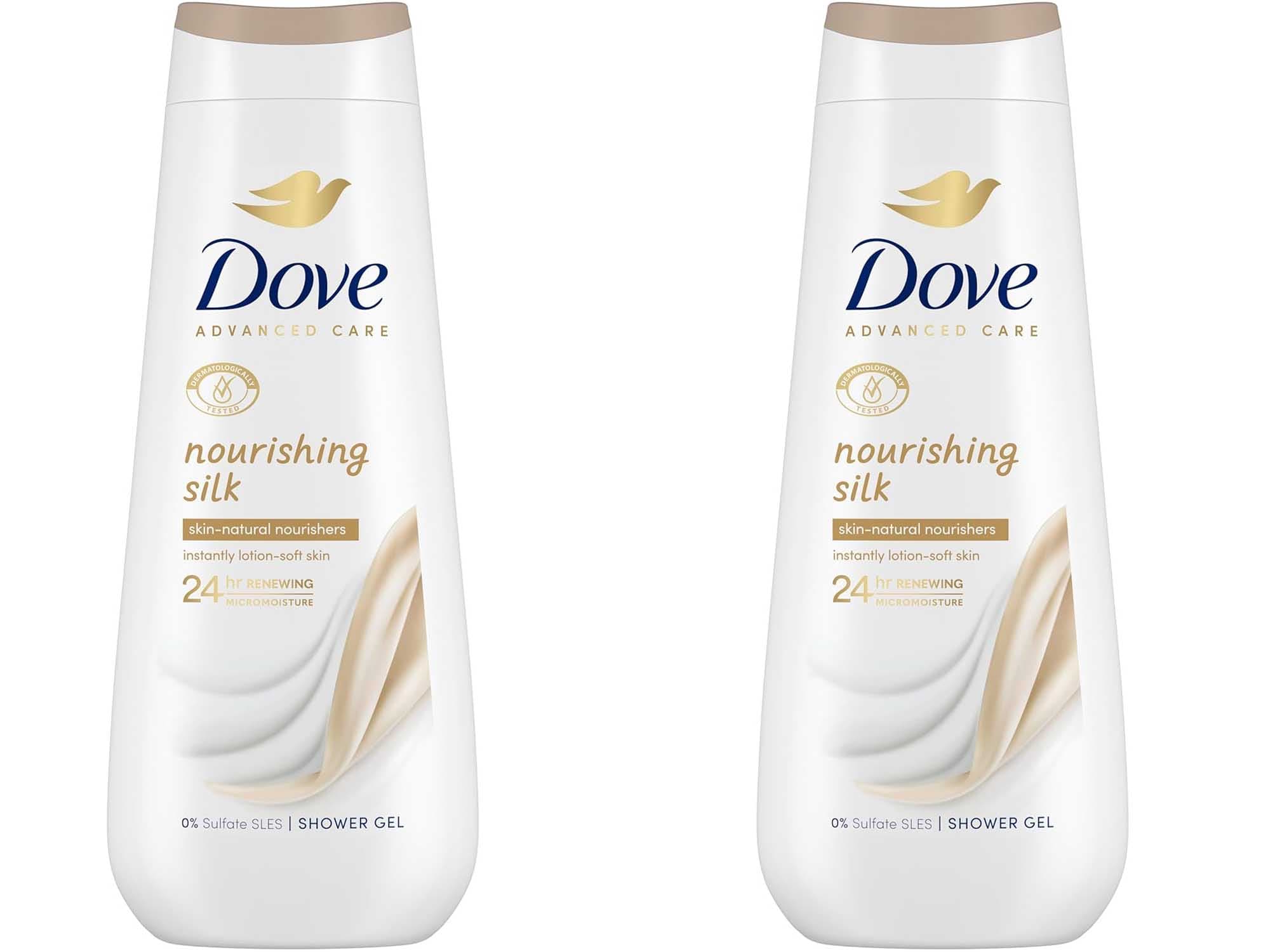 Dove Advanced Care gel de duche de seda nutritiva hidratantes naturais 600 ml