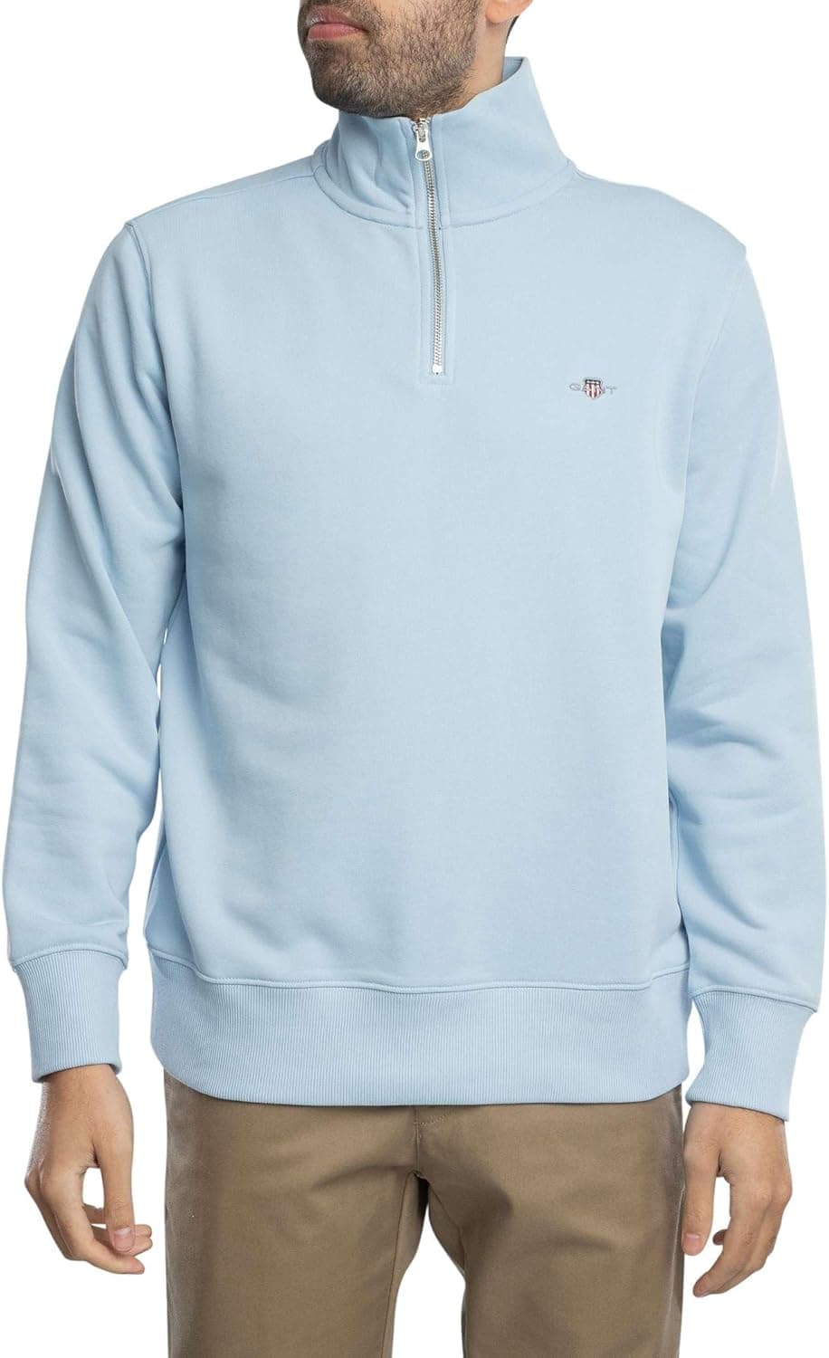 Camisola GANT Reg Shield Half Zip Camisola de Manga Comprida com Fecho Curto para Homem