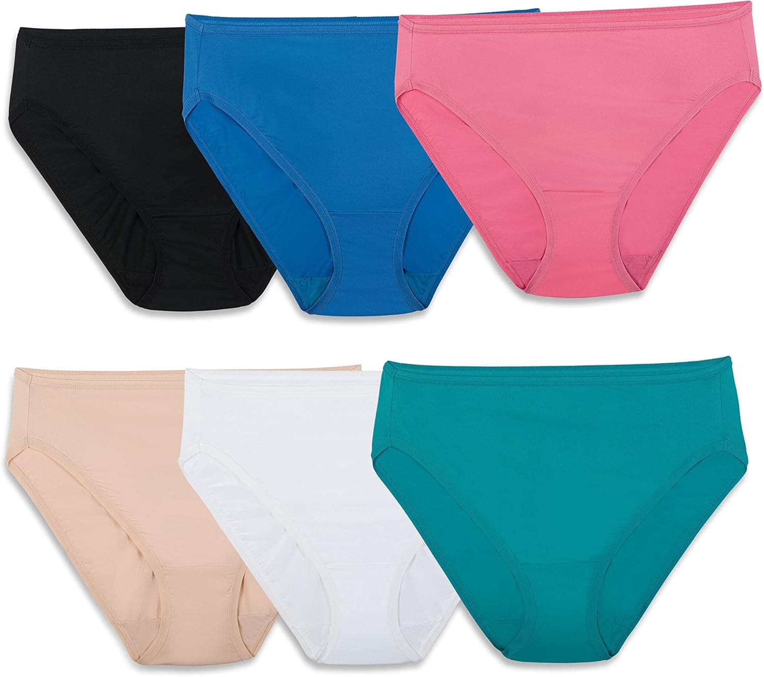 Fruit of The Loom - Cuecas de microfibra para mulher, pack de 6