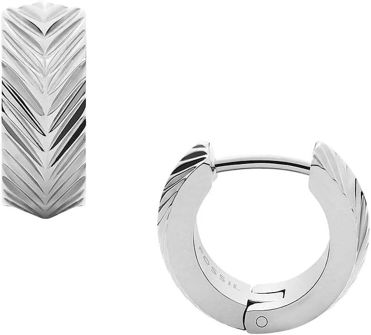FOSSIL Brincos femininos Lever Back em aço inoxidável ou pedras semipreciosas