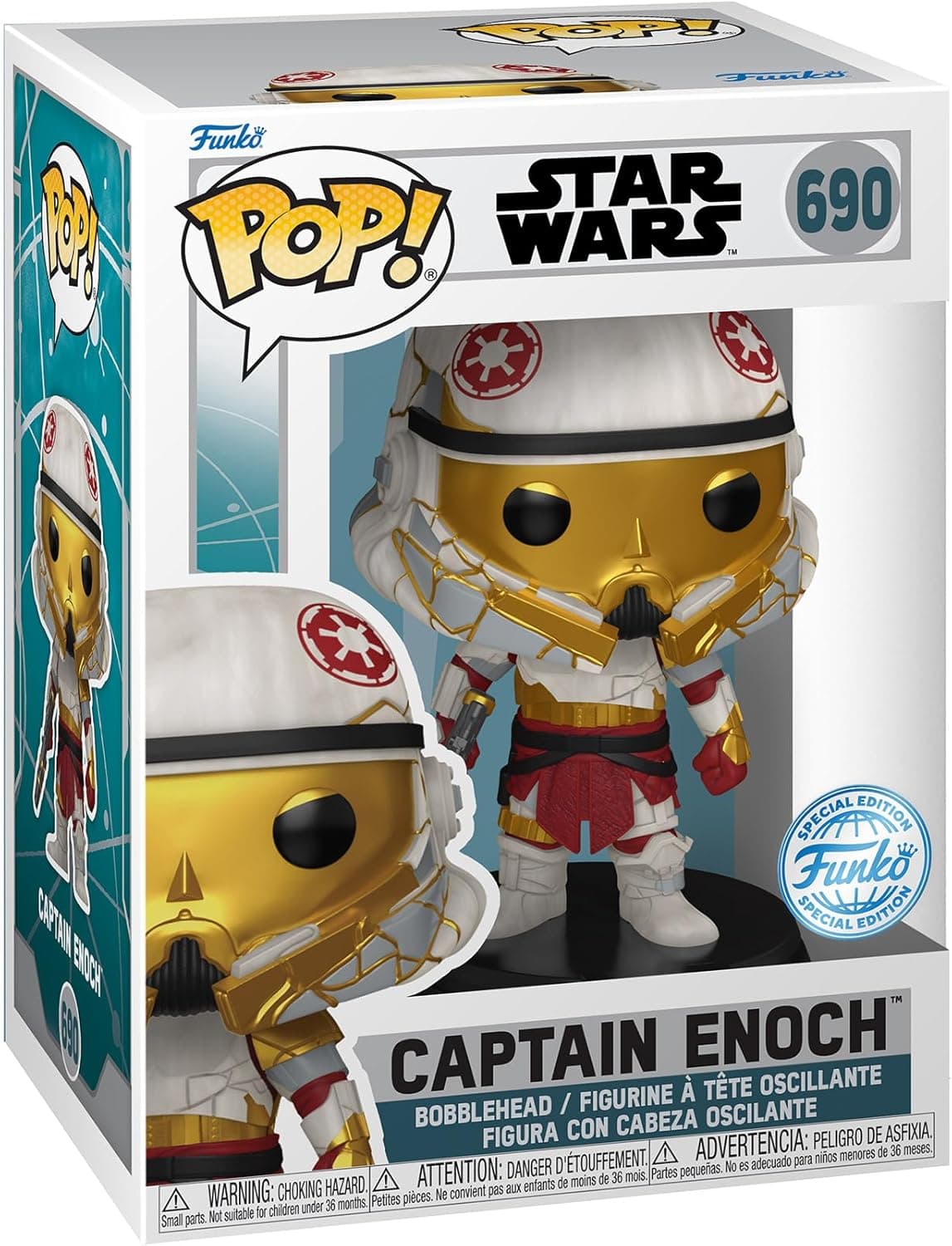 Funko Pop! Star Wars: Ahsoka - Captain Enoch - Exclusivo Amazon - Figura de vinil colecionável