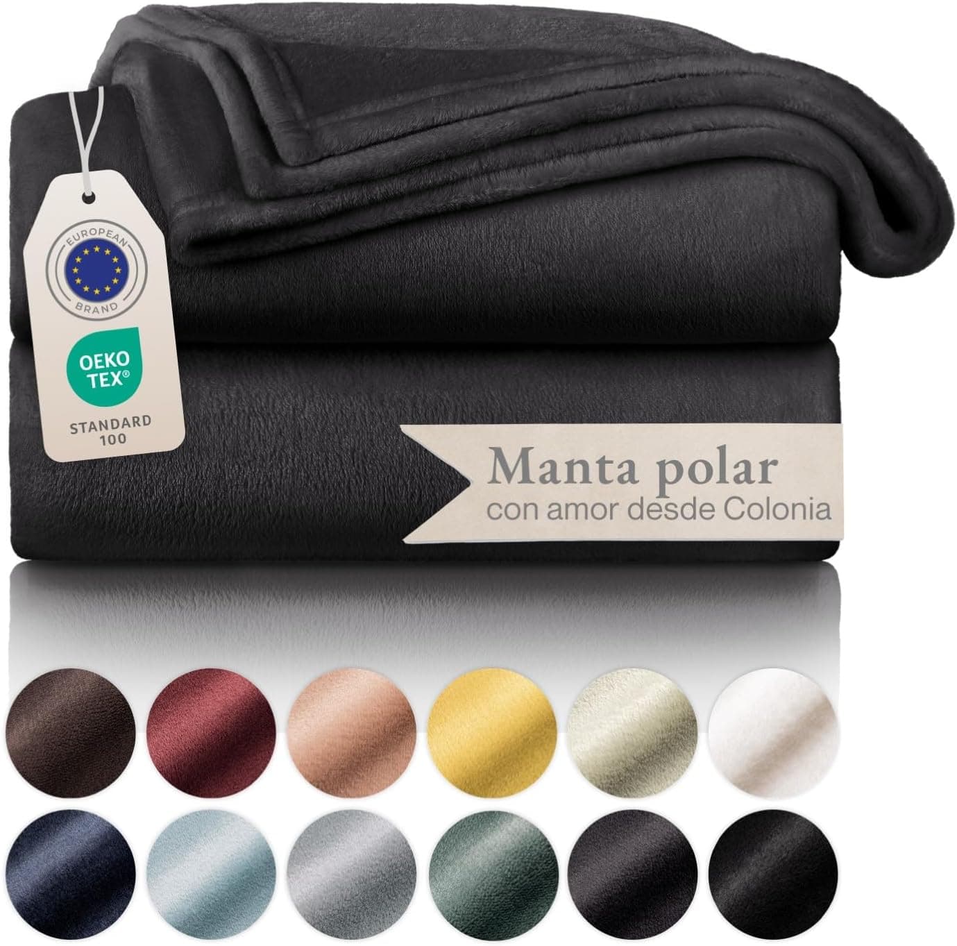 Blumtal Cobertores para sofá de flanela macia e acolchoada - manta polar 100 % microfibra extra macia, manta de sofá, cama ou sala de estar, antracite, 270 x 230 cm